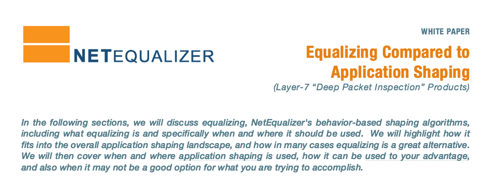 NetEqualizer technical white paper preview